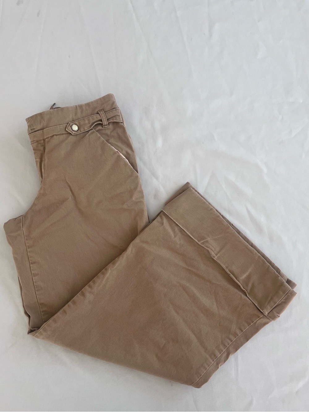 Cartonnier Continuum Wide Leg Lace Up Pants Tan Khaki Women’s Size 4